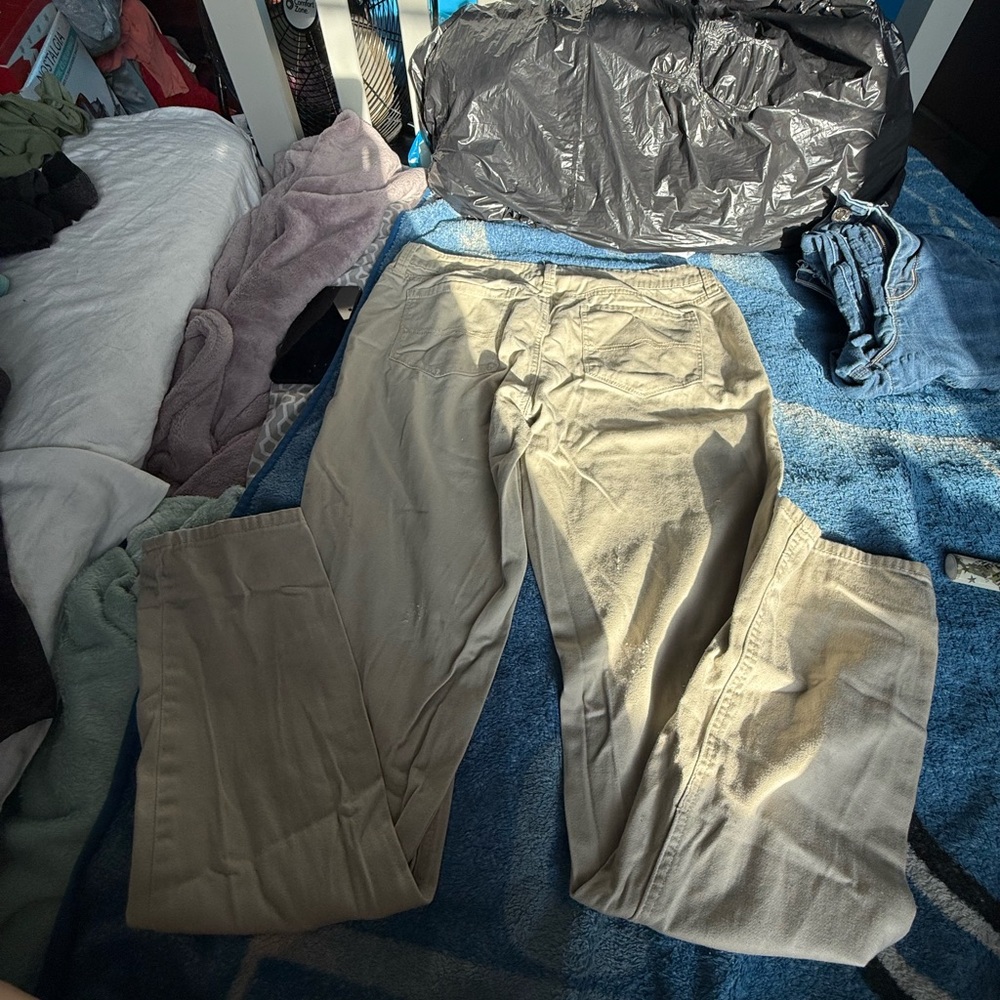 Beige Casual Pants